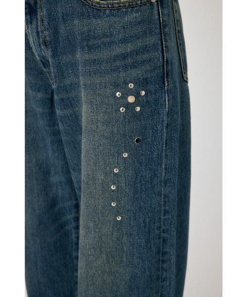 セットアップ対応】FLORAL STUDDED BAGGY（デニムパンツ）｜MOUSSY