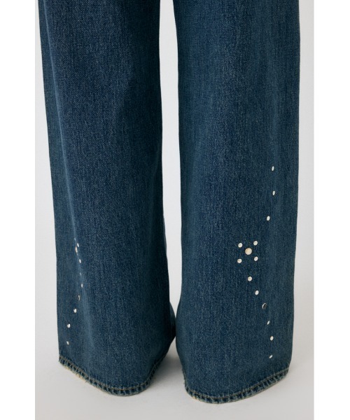セール】【セットアップ対応】FLORAL STUDDED BAGGY（デニム