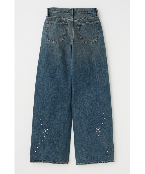 セール】【セットアップ対応】FLORAL STUDDED BAGGY（デニム