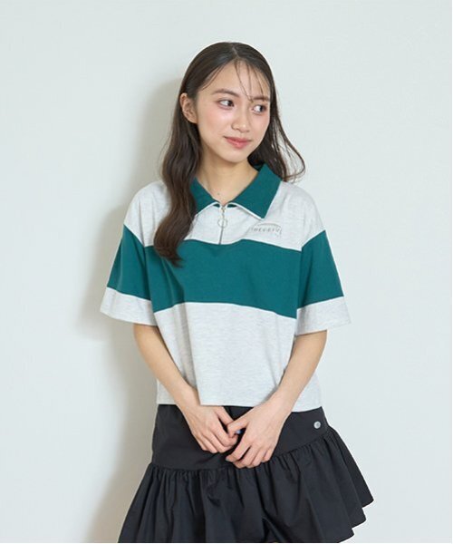 【WOMEN】【吸水速乾・UVケア】ハーフジップ シャツ JUN&ROPE' tシャツ 「UV」「吸水速乾」ハーフZIPノースリーブ