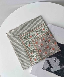 インド ブロックプリント大判スカーフ