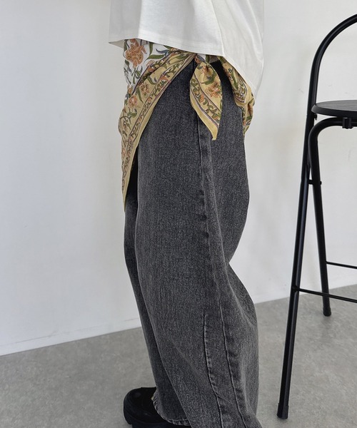 AS KNOW AS plus（アズノゥアズプラス）の「インド ブロックプリント大判スカーフ（ストール/ショール・レディース・ライトイエロー/グレー/ブラウン/グリーン/ピンク/イエロー/オレンジ・FREE）」の15枚目の写真