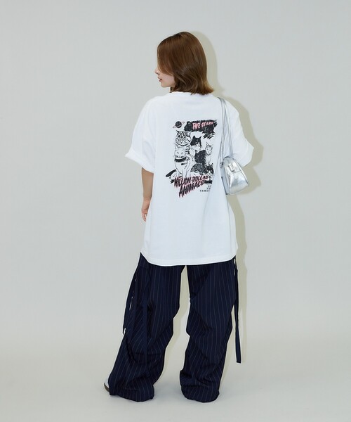 PUBLUX(パブリュクス)の「PUBLUX/パブリュクス ”FIVE STARS”キャット アニマルプリントTシャツ 限定展開(Tシャツ/カットソー・レディース・チャコールグレー/オフホワイト/ライトグレー・LARGE/MEDIUM/SMALL)」の5枚目の写真