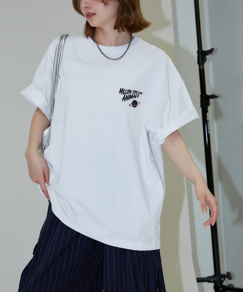 PUBLUX(パブリュクス)の「PUBLUX/パブリュクス ”FIVE STARS”キャット アニマルプリントTシャツ 限定展開(Tシャツ/カットソー・レディース・チャコールグレー/オフホワイト/ライトグレー・LARGE/MEDIUM/SMALL)」の20枚目の写真