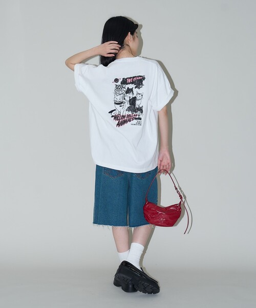 PUBLUX(パブリュクス)の「PUBLUX/パブリュクス ”FIVE STARS”キャット アニマルプリントTシャツ 限定展開(Tシャツ/カットソー・レディース・チャコールグレー/オフホワイト/ライトグレー・LARGE/MEDIUM/SMALL)」の10枚目の写真