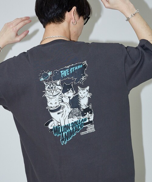 PUBLUX(パブリュクス)の「PUBLUX/パブリュクス ”FIVE STARS”キャット アニマルプリントTシャツ 限定展開(Tシャツ/カットソー・レディース・チャコールグレー/オフホワイト/ライトグレー・LARGE/MEDIUM/SMALL)」の13枚目の写真