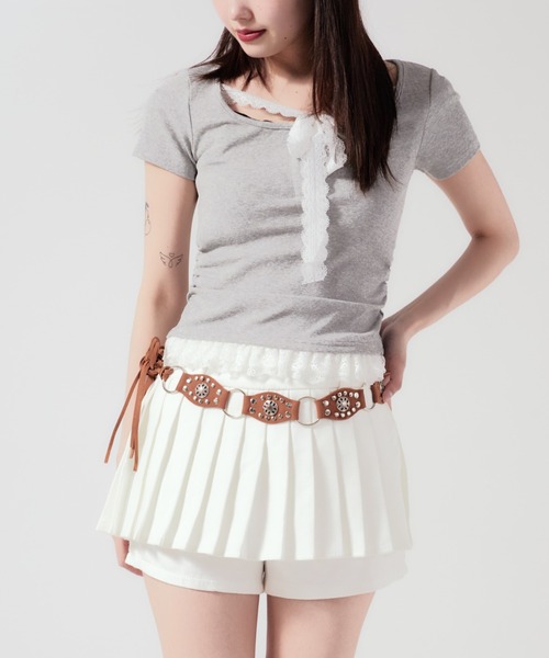 Chick(チック)の「Fringe Design Western Belt / フリンジデザイン ウエスタンベルト 夏物 夏服(ベルト・レディース・ブラック/ブラウン/キャメル/レッド・FREE)」の3枚目の写真