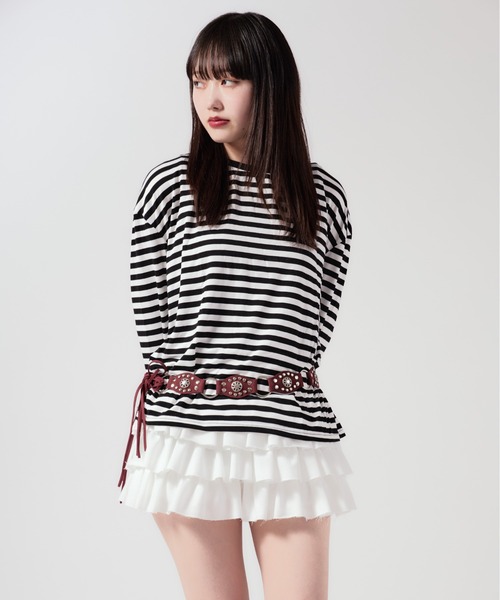 Chick(チック)の「Fringe Design Western Belt / フリンジデザイン ウエスタンベルト 夏物 夏服(ベルト・レディース・ブラック/ブラウン/キャメル/レッド・FREE)」の4枚目の写真