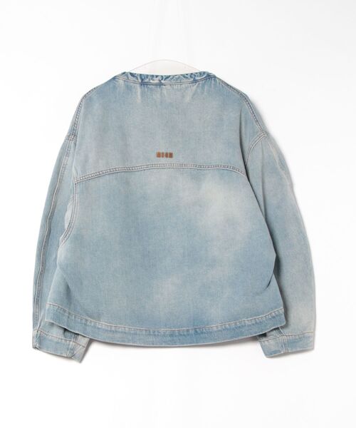 MSGM（エムエスジーエム）の「ドローストリングカラー デニムジャケット（デニムジャケット・レディース・ライトブルー・38）」の2枚目の写真