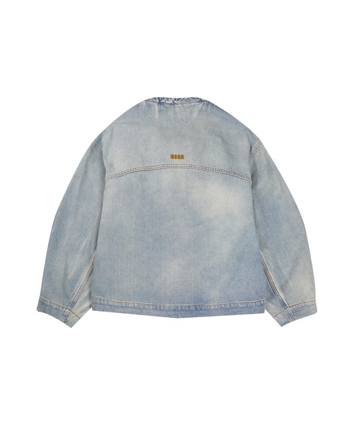 MSGM（エムエスジーエム）の「ドローストリングカラー デニムジャケット（デニムジャケット・レディース・ライトブルー・38）」の4枚目の写真