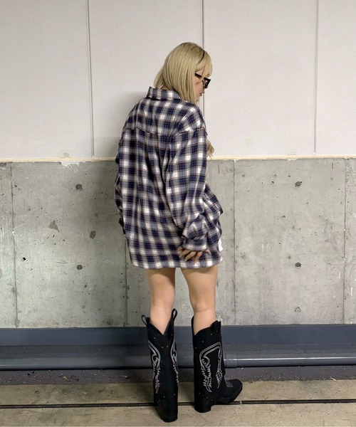 sedacle（セダクル）の「カットオフアソートチェックシャツ（シャツ/ブラウス・メンズ・アイボリー/ブラック/ピンク・SMALL/LARGE/MEDIUM）」の10枚目の写真