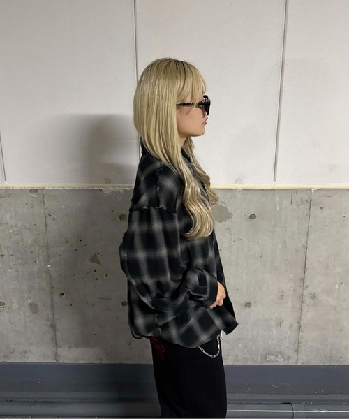 sedacle（セダクル）の「カットオフアソートチェックシャツ（シャツ/ブラウス・メンズ・アイボリー/ブラック/ピンク・SMALL/LARGE/MEDIUM）」の12枚目の写真