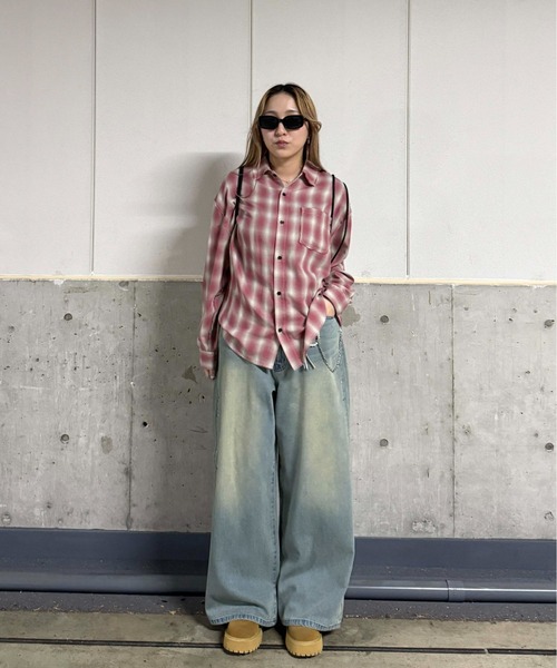 sedacle（セダクル）の「カットオフアソートチェックシャツ（シャツ/ブラウス・メンズ・アイボリー/ブラック/ピンク・SMALL/LARGE/MEDIUM）」の22枚目の写真