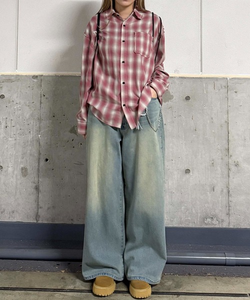 sedacle（セダクル）の「カットオフアソートチェックシャツ（シャツ/ブラウス・メンズ・アイボリー/ブラック/ピンク・SMALL/LARGE/MEDIUM）」の21枚目の写真