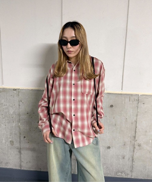 sedacle（セダクル）の「カットオフアソートチェックシャツ（シャツ/ブラウス・メンズ・アイボリー/ブラック/ピンク・SMALL/LARGE/MEDIUM）」の17枚目の写真