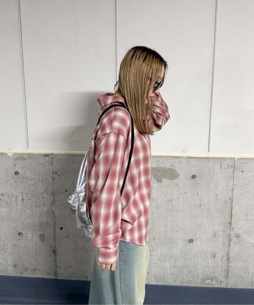 sedacle（セダクル）の「カットオフアソートチェックシャツ（シャツ/ブラウス・メンズ・アイボリー/ブラック/ピンク・SMALL/LARGE/MEDIUM）」の20枚目の写真
