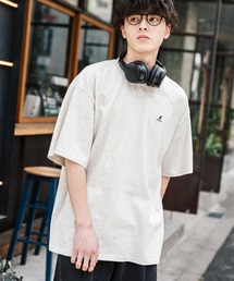 KANGOL | KANGOL 別注コラボ ワンポイントロゴ刺繍半袖クルーネックTシャツ 無地/リンガーネック(Tシャツ/カットソー)