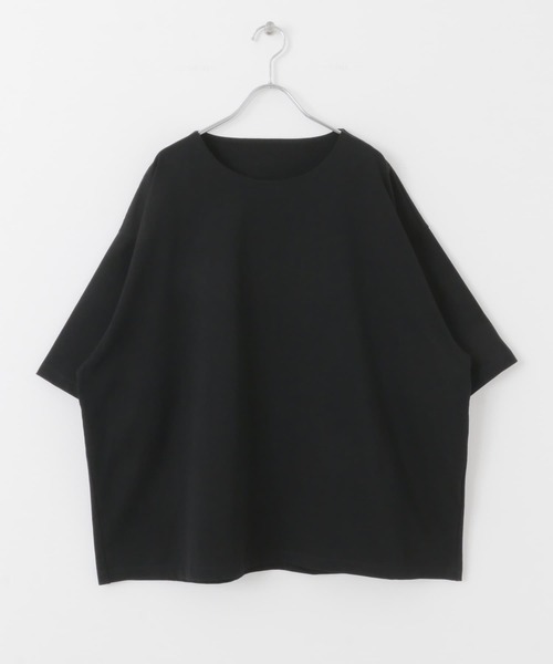 SENSE OF PLACE by URBAN RESEARCH（センスオブプレイスバイアーバンリサーチ）の「オープンネックルーズ ショートスリーブ Tシャツ（Tシャツ/カットソー・メンズ・ホワイト/ネイビー/ブラック・LARGE/MEDIUM）」の3枚目の写真