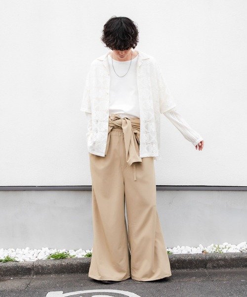 SENSE OF PLACE by URBAN RESEARCH（センスオブプレイスバイアーバンリサーチ）の「オープンネックルーズ ショートスリーブ Tシャツ（Tシャツ/カットソー・メンズ・ホワイト/ネイビー/ブラック・LARGE/MEDIUM）」の8枚目の写真