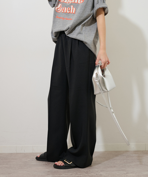 JOURNAL STANDARD relume（ジャーナルスタンダード　レリューム）の「《WEB限定追加5》マットウースフレアタックパンツ（スラックス・レディース・ネイビー/ブラック/グレー・36/38）」の8枚目の写真