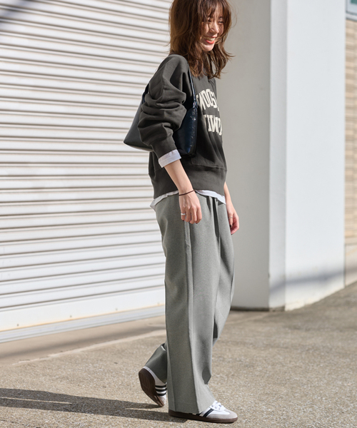 JOURNAL STANDARD relume（ジャーナルスタンダード　レリューム）の「《WEB限定追加5》マットウースフレアタックパンツ（スラックス・レディース・ネイビー/ブラック/グレー・36/38）」の11枚目の写真