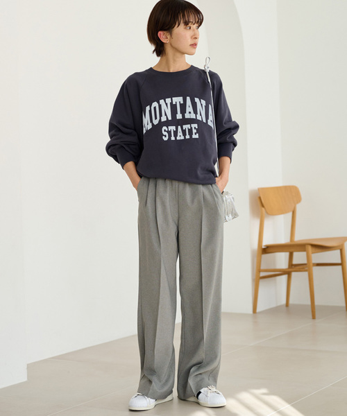 JOURNAL STANDARD relume（ジャーナルスタンダード　レリューム）の「《WEB限定追加5》マットウースフレアタックパンツ（スラックス・レディース・ネイビー/ブラック/グレー・36/38）」の13枚目の写真