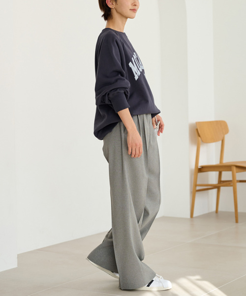 JOURNAL STANDARD relume（ジャーナルスタンダード　レリューム）の「《WEB限定追加5》マットウースフレアタックパンツ（スラックス・レディース・ネイビー/ブラック/グレー・36/38）」の14枚目の写真