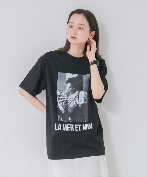 UNIT CHEST(ユニットチェスト)の「【UNIT CHEST】unique unisex T-shirt VTFAコラボT ”La mer et moi” by Nina Tugawa(Tシャツ/カットソー・レディース・ブラック/ホワイト・M/S/L)」の9枚目の写真