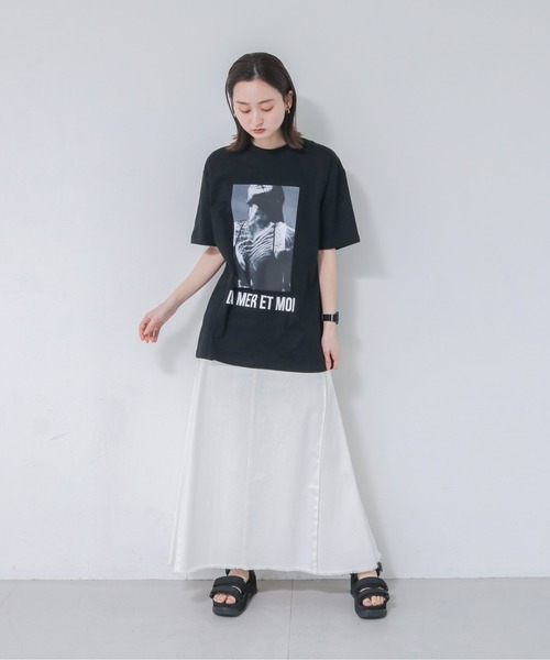 UNIT CHEST(ユニットチェスト)の「【UNIT CHEST】unique unisex T-shirt VTFAコラボT ”La mer et moi” by Nina Tugawa(Tシャツ/カットソー・レディース・ブラック/ホワイト・M/S/L)」の11枚目の写真