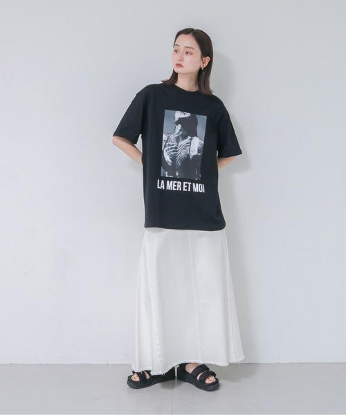 UNIT CHEST(ユニットチェスト)の「【UNIT CHEST】unique unisex T-shirt VTFAコラボT ”La mer et moi” by Nina Tugawa(Tシャツ/カットソー・レディース・ブラック/ホワイト・M/S/L)」の13枚目の写真