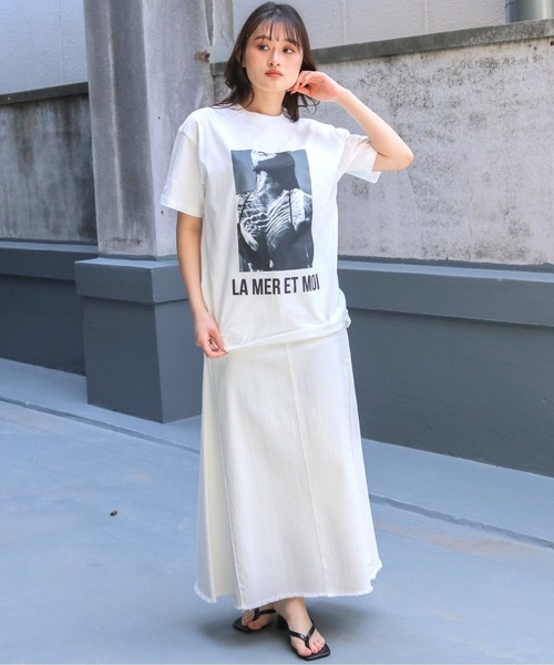 UNIT CHEST(ユニットチェスト)の「【UNIT CHEST】unique unisex T-shirt VTFAコラボT ”La mer et moi” by Nina Tugawa(Tシャツ/カットソー・レディース・ブラック/ホワイト・M/S/L)」の5枚目の写真