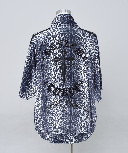 『REFLEM/レフレム』クロス刺繍ベロアトラックジャージレオパード REFLEM/レフレム』クロス刺繍ベロアトラックジャージ（ジャージ