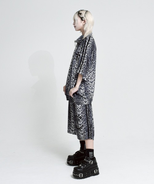 【K78S】 REFLEM レフレム ベロア刺繍トラックジャケット ハーフパンツ REFLEM【レフレム】ベロア刺繍トラックジャケット/全3色