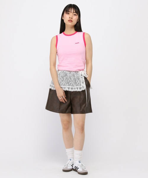 AMESWORLDWIDE（アメスワールドワイド）の「AMES WORLDWIDE ／ベーシックロゴキャミ（タンクトップ・レディース・ホワイト/ブラック/ピンク・FREE）」の8枚目の写真