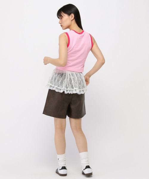 AMESWORLDWIDE（アメスワールドワイド）の「AMES WORLDWIDE ／ベーシックロゴキャミ（タンクトップ・レディース・ホワイト/ブラック/ピンク・FREE）」の11枚目の写真