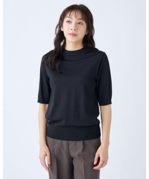 SUIT SELECT（スーツセレクト）の「【おうちで洗える】モックネックニット/5分丈（ニット/セーター）」