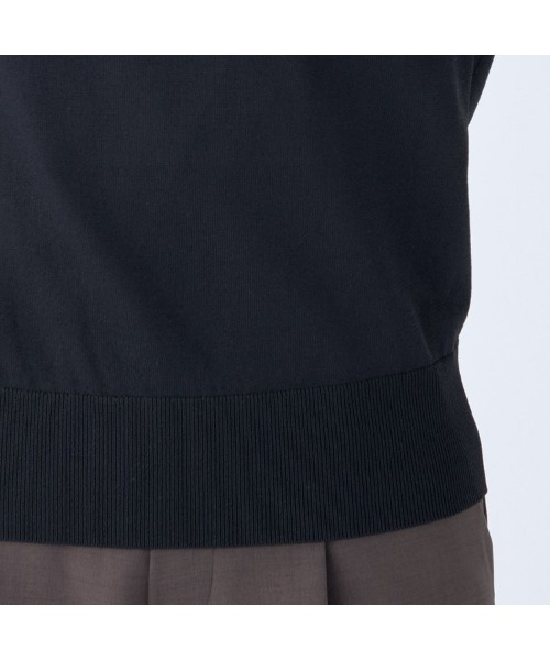 ニット セーター 「洗える涼感サマーニット」モックネックニット　5分丈 レディース SUIT SELECT ニット セーター 「洗える涼感サマーニット」モック
