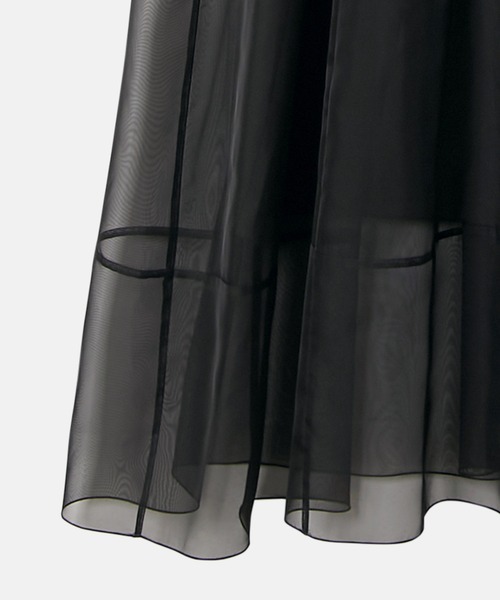 ワンピース LE CIEL BLEU Sheer Gathered Waist Dress セール】シアーギャザーウエストドレス / Sheer Gathered Waist