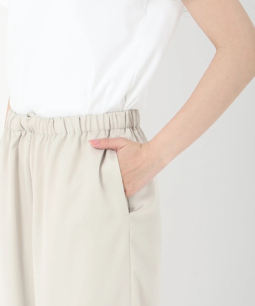 STRAWBERRY-FIELDS（ストロベリーフィールズ）の「ナローサテンイージーパンツ（その他パンツ・レディース・ブラック/アイボリー・2）」の10枚目の写真