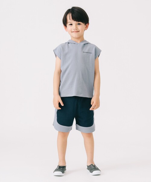 B:MING by BEAMS（ビーミングバイビームス）の「配色 切り替え ショートパンツ 2025SS（100～140cm）（その他パンツ・キッズ・オリーブ/サックスブルー・110/140/120/130/100）」の6枚目の写真