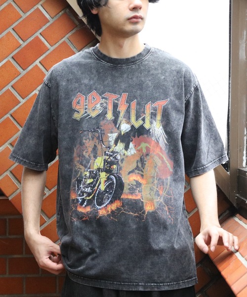 ８(eight)（エイト）の「グランジ加工ロックＴシャツ（Tシャツ/カットソー・メンズ・ブラック系その他/ブラック系その他2/ブラック系その他3/ライトグレー系1/ライトグレー系2/ブラウン系その他・MEDIUM/LARGE）」の4枚目の写真