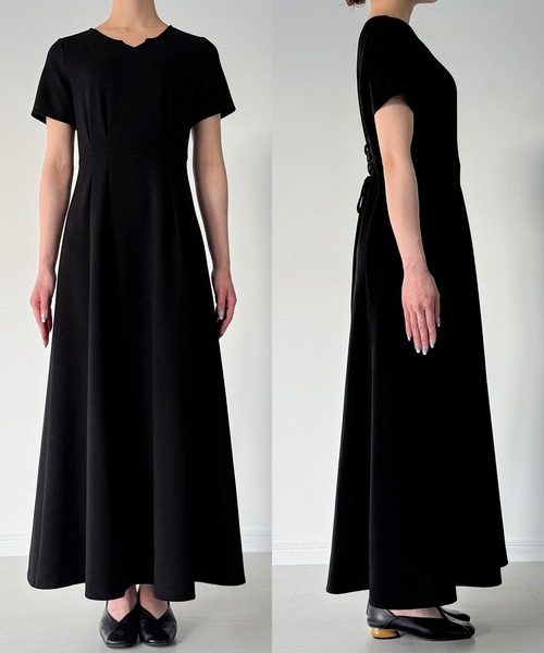 セール】バックレースアップフレアカットワンピース[高身長サイズMT/低