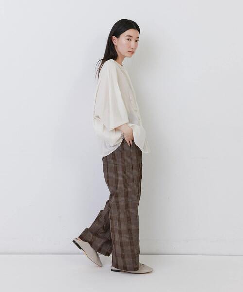 conges payes ADIEU TRISTESSE(コンジェ ペイエ アデュートリステス)の「【FAVE】ポンチョシルエットブラウス(シャツ/ブラウス・レディース・ブラック/ライトグレー/パープル・38)」の5枚目の写真