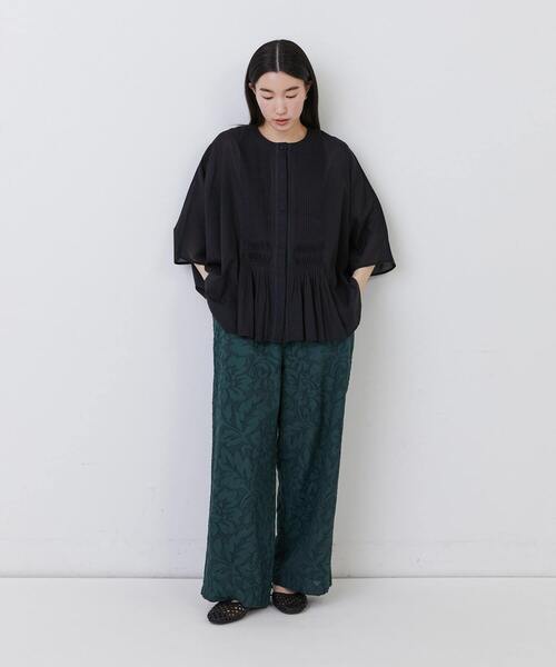 conges payes ADIEU TRISTESSE(コンジェ ペイエ アデュートリステス)の「【FAVE】ポンチョシルエットブラウス(シャツ/ブラウス・レディース・ブラック/ライトグレー/パープル・38)」の12枚目の写真