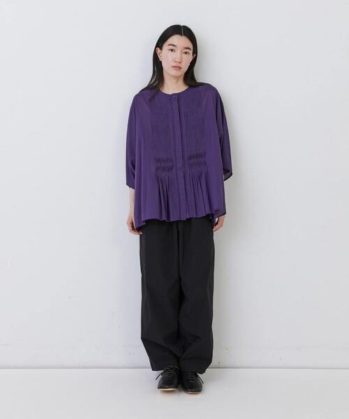 conges payes ADIEU TRISTESSE(コンジェ ペイエ アデュートリステス)の「【FAVE】ポンチョシルエットブラウス(シャツ/ブラウス・レディース・ブラック/ライトグレー/パープル・38)」の15枚目の写真