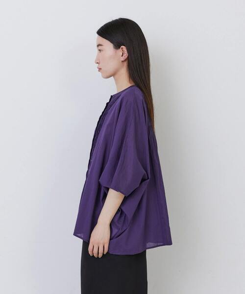conges payes ADIEU TRISTESSE(コンジェ ペイエ アデュートリステス)の「【FAVE】ポンチョシルエットブラウス(シャツ/ブラウス・レディース・ブラック/ライトグレー/パープル・38)」の19枚目の写真