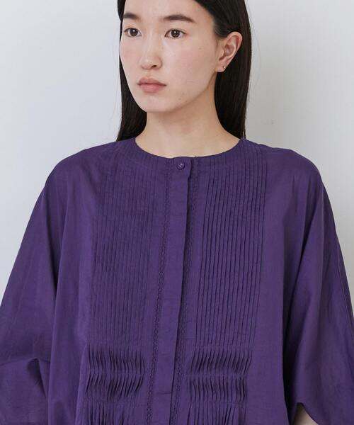 conges payes ADIEU TRISTESSE(コンジェ ペイエ アデュートリステス)の「【FAVE】ポンチョシルエットブラウス(シャツ/ブラウス・レディース・ブラック/ライトグレー/パープル・38)」の21枚目の写真