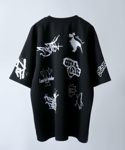 Starting Over(スターティングオーバー)の「graff print T-shirt/グラフ プリント Tシャツ(Tシャツ/カットソー・メンズ・オフホワイト/サックスブルー/ブラック・M/L)」の9枚目の写真