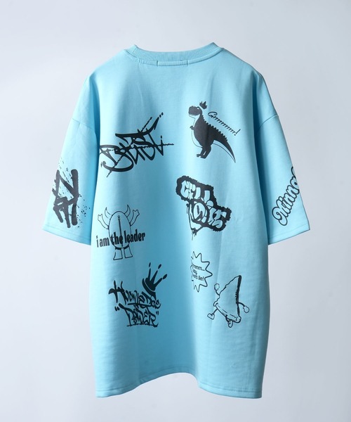 Starting Over(スターティングオーバー)の「graff print T-shirt/グラフ プリント Tシャツ(Tシャツ/カットソー・メンズ・オフホワイト/サックスブルー/ブラック・M/L)」の10枚目の写真