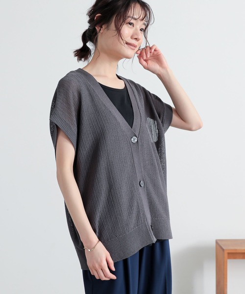 n'OrLABEL(ノアールレーベル)の「『ニットジレカーディガン』(ベスト・レディース・グレー/ネイビー/アイボリー・1/2)」の16枚目の写真